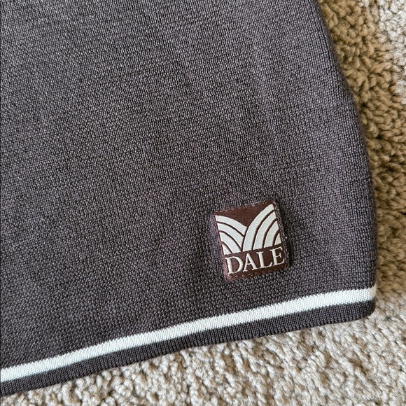 Dale of Norway Geilo Nordic Brown Merino Wool Half Zip Sweater - Picture 2 of 8